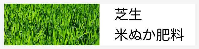 芝生米ぬか肥料記事のバナーです。